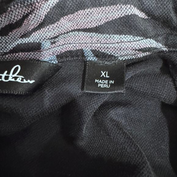 TravisMathew Palm Print Golf Polo Men’s XL Black Pima Cotton Blend - Picture 4 of 5